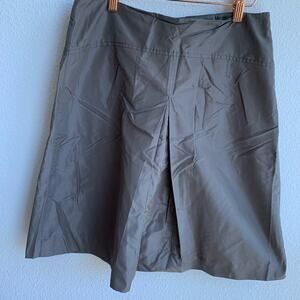 Vintage J. Crew 100% Silk Skirt Neutral Silk Skirt with Front Plead 6